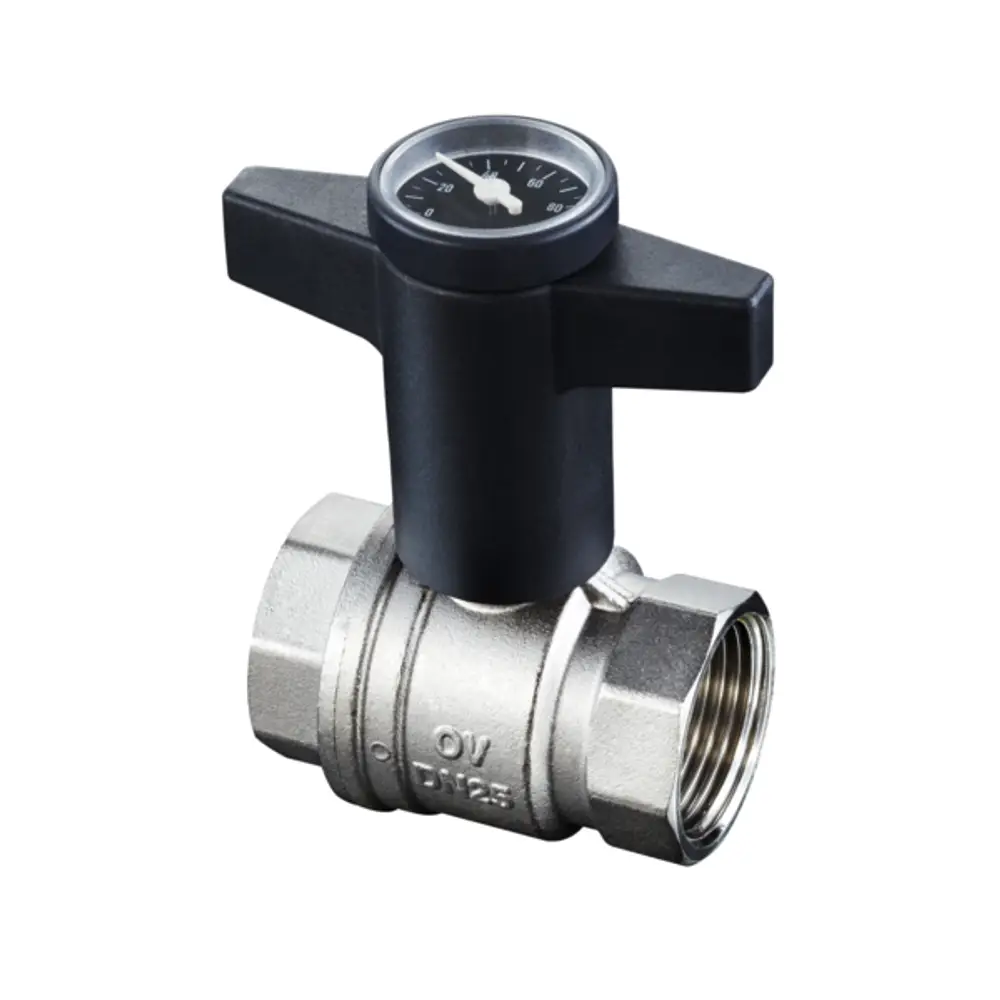 OVENTROP Kugelhahn Optibal DN 32 mit Thermometer